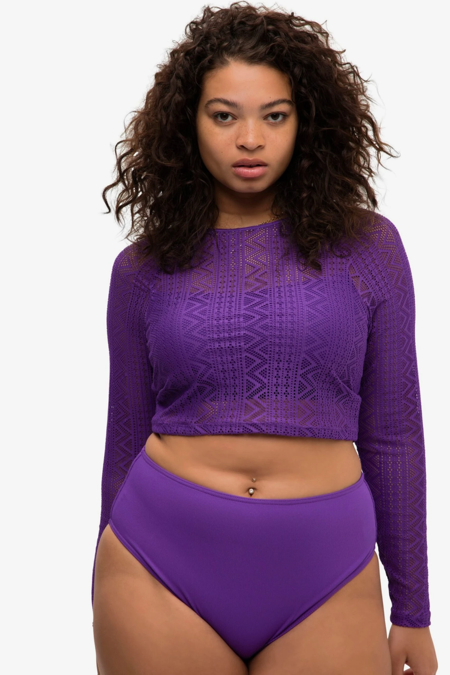 Grands Bonnets Hauts De Bikini Femme Violet Foncé 4 Grands Bonnets Hauts De Bikini Femme Violet Foncé – Image 2