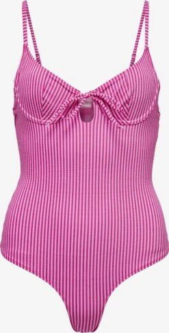 ONLY Maillots De Bain Une Pièce Maillot De Bain ALEXA Femme Rose / Fuchsia
