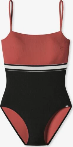 Schiesser Maillots De Bain Une Pièce Bustier Maillot De Bain Californian Dream Femme Rouge Rouille