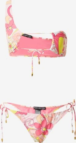 NASTY GAL Bikinis Bandeaux Bandeau Bikini Femme Rose / Rose Ancienne