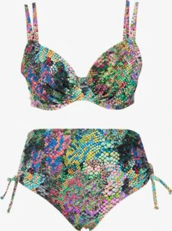Ulla Popken Bikinis à Armatures Push-up Bikini Femme Mélange De Couleurs