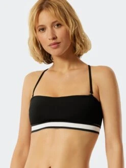 Schiesser Hauts De Bikinis Bandeaux Bandeau Hauts De Bikini Aqua Californian Dream Femme Noir -Lumiere de Bikini Boutique 7475a106c095225bff7bc124f8203425