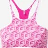 Guess Hauts De Bikinis Bustiers Bustier Hauts De Bikini SPORTY CHIC Femme Rose / Rose / Rose Clair -Lumiere de Bikini Boutique 7a21f28d07e2ccf52ca51d5fd7b8fa98