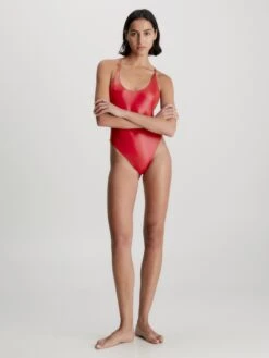 Calvin Klein Swimwear Maillots De Bain Une Pièce Maillot De Bain Neo Archive Femme Rouge -Lumiere de Bikini Boutique 7b52f362da86cf859faaffcd0f1b1f39