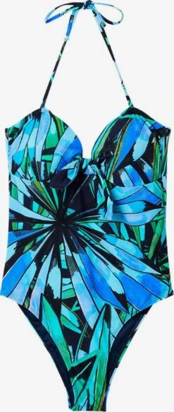 Desigual Maillots De Bain Une Pièce Bustier Maillot De Bain Rainforest Femme Bleu Marine / Bleu Clair