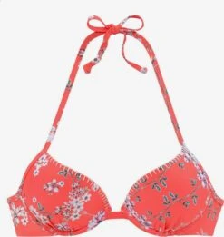 Sunseeker Hauts De Bikinis Push-up Push-up Hauts De Bikini Ditsy Femme Rouge Orangé