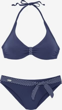 Buffalo Grands Bonnets Triangle Bikini Femme Bleu Marine
