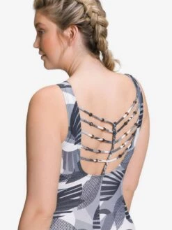 Ulla Popken Maillots De Bain Une Pièce Bustier Maillot De Bain Camo Femme Gris / Gris Clair / Gris Foncé -Lumiere de Bikini Boutique 858eebd186fede16840ed13a4f0ac333