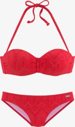 Buffalo Bikinis Bandeaux Bandeau Bikini Femme Rouge