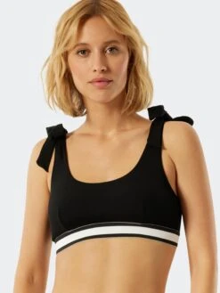 Schiesser Hauts De Bikinis Bustiers Bustier Hauts De Bikini Aqua Californian Dream Femme Noir -Lumiere de Bikini Boutique 883b3bb1766031bfc71096f2a5a98557