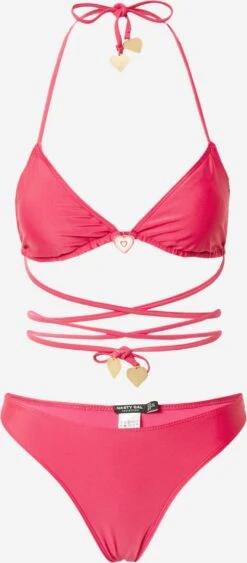 NASTY GAL Grands Bonnets Triangle Bikini Femme Rose
