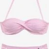 S.Oliver Bikinis à Armatures Bandeau Bikini Femme Rose Clair / Blanc -Lumiere de Bikini Boutique 8bb4241720aae8b1458a9cd003dc5b1f