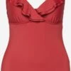 Jette Maillots De Bain Une Pièce Bustier Maillot De Bain Femme Rouge Feu