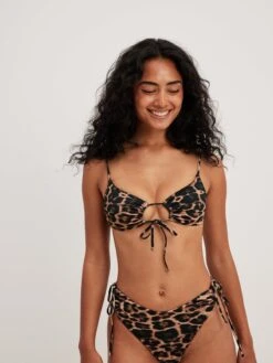 NA-KD Hauts De Bikinis Balconnets Balconnet Hauts De Bikini Femme Marron Châtaigne / Noisette