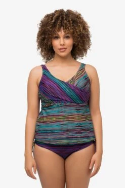Ulla Popken Tankinis Triangle Tankini Femme Mélange De Couleurs -Lumiere de Bikini Boutique 95afa7e3216e342a5c95e012f3426c39