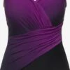 Ulla Popken Maillots De Bain Une Pièce Soutien-gorge Invisible Maillot De Bain Femme Aubergine