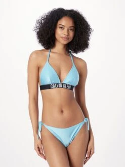 Calvin Klein Swimwear Hauts De Bikinis Triangles Triangle Hauts De Bikini Femme Bleu Clair -Lumiere de Bikini Boutique 97d5adb95c50a91938d315c9ae256708