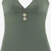 Maillots De Bain Une Pièce Triangle Maillot De Bain Femme Olive