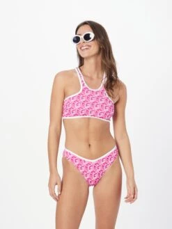 Guess Hauts De Bikinis Bustiers Bustier Hauts De Bikini SPORTY CHIC Femme Rose / Rose / Rose Clair -Lumiere de Bikini Boutique 99095cbc2b54d52f66c9f5a0b7c8312f