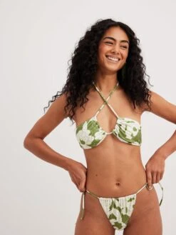 NA-KD Hauts De Bikinis Balconnets Balconnet Hauts De Bikini Femme Vert