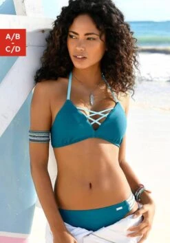 VENICE BEACH Grands Bonnets Triangle Bikini Femme Bleu -Lumiere de Bikini Boutique 9aa802ef0028d2f75f71702f146e710b