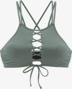 Bench Hauts De Bikinis Col Montant Col Haut Hauts De Bikini Perfect Femme Olive