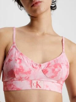 Calvin Klein Swimwear Hauts De Bikinis Bustiers Bustier Hauts De Bikini Authentic Femme Rose Chiné -Lumiere de Bikini Boutique 9ce3e842623f9413a0bd569a5a44baf0