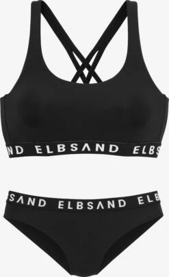 Elbsand Grands Bonnets Bustier Bikini Femme Noir