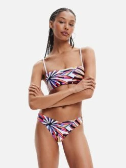 Desigual Hauts De Bikinis Bustiers Bustier Hauts De Bikini Playa Femme Blanc -Lumiere de Bikini Boutique 9f10539089a712c8df8838294814de4a