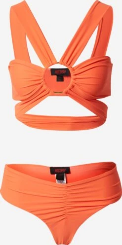 Bikinis Bandeaux Bandeau Bikini Femme Orange Clair