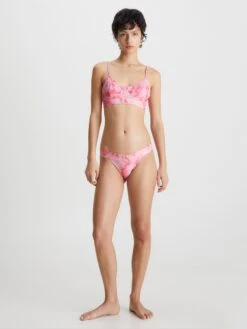 Calvin Klein Swimwear Hauts De Bikinis Bustiers Bustier Hauts De Bikini Authentic Femme Rose Chiné -Lumiere de Bikini Boutique a7162cba788ebb33acd3128eaa668e96