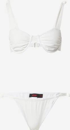 Bikinis à Armatures Soutien-gorge Invisible Bikini Femme Blanc