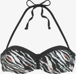 S.Oliver Hauts De Bikinis Avec Armatures Bandeau Hauts De Bikini Femme Noir / Blanc