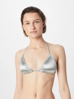 Monki Hauts De Bikinis Triangles Triangle Hauts De Bikini Femme Gris Clair -Lumiere de Bikini Boutique bb7811329132915ddd4142ffdb6555fc