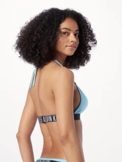 Calvin Klein Swimwear Hauts De Bikinis Triangles Triangle Hauts De Bikini Femme Bleu Clair -Lumiere de Bikini Boutique c32514a20de6de26db7d736da8aa6a33