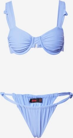 Bikinis à Armatures Soutien-gorge Invisible Bikini Femme Lilas