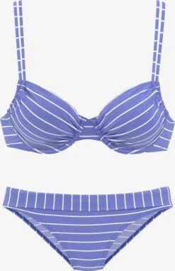 Bikinis à Armatures Soutien-gorge Invisible Bikini Femme Bleu Clair