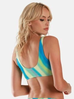 OW Collection Hauts De Bikinis Bustiers Bustier Hauts De Bikini HANNA Femme Bleu -Lumiere de Bikini Boutique cbe648f41af66247c6f1fa4b40108b09