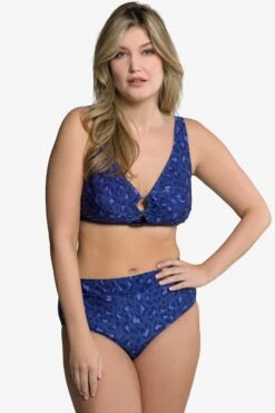 Ulla Popken Grands Bonnets Soutien-gorge Invisible Bikini Femme Indigo / Bleu-gris / Bleu Clair -Lumiere de Bikini Boutique cc8bd6df42cd33bbdffa87034371a009