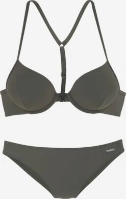 Bruno Banani Bikinis à Armatures Push-up Bikini Femme Olive