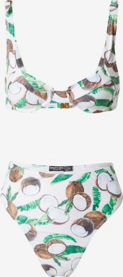 NASTY GAL Bikinis à Armatures Bustier Bikini Femme Beige