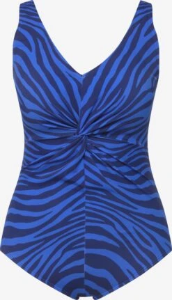Ulla Popken Maillots De Bain Une Pièce Bustier Maillot De Bain Femme Bleu