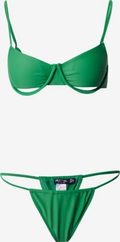 NASTY GAL Bikinis à Armatures Balconnet Bikini Femme Vert Gazon