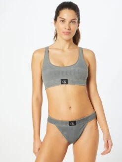 Calvin Klein Swimwear Hauts De Bikinis Bustiers Bustier Hauts De Bikini Femme Gris -Lumiere de Bikini Boutique d5d71b09e25d709b9a5a66dd5f8c4a36