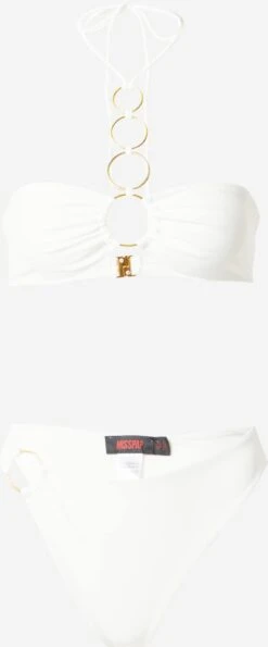 Bikinis Bandeaux Bandeau Bikini Femme Blanc