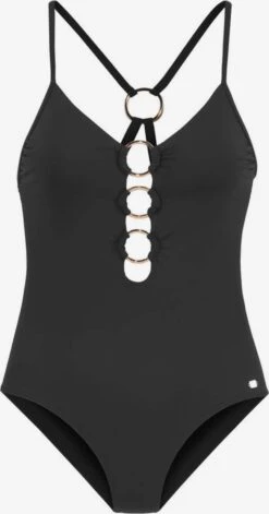 Jette Maillots De Bain Une Pièce Triangle Maillot De Bain Femme Noir