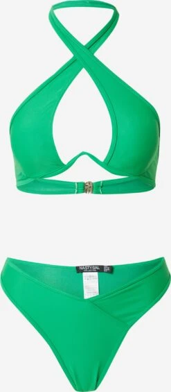 NASTY GAL Grands Bonnets Bikini Femme Vert