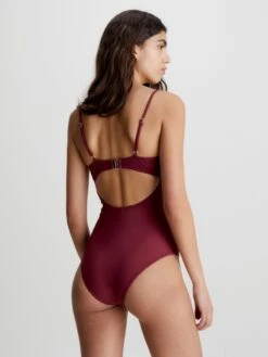 Calvin Klein Swimwear Maillots De Bain Une Pièce Maillot De Bain Femme Rouge Rouille -Lumiere de Bikini Boutique e0915284d920e351d6c2355d9e1febaf