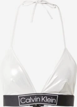 Calvin Klein Swimwear Hauts De Bikinis Triangles Triangle Hauts De Bikini Femme Gris Argenté