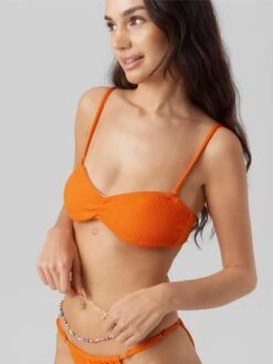 Vero Moda Hauts De Bikinis Bandeaux Bandeau Hauts De Bikini Meera Femme Orange -Lumiere de Bikini Boutique e88227c02d1730928a63596def794092